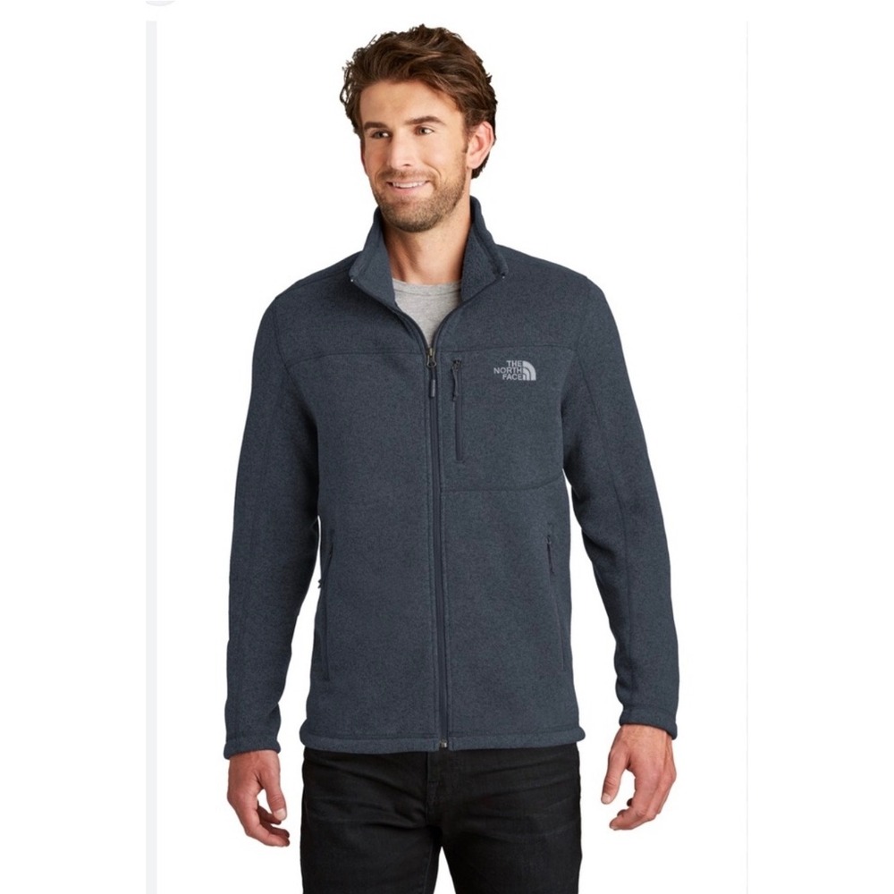 The North Face Gordon Lyons Full Zip Sweater Fleece Jacket Men Large Gray